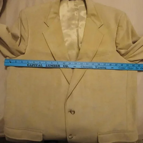 VINTAGE NORDSTROM Men's Blazer Sport Coat Casual Jacket Size 46L Faux Suede Suit